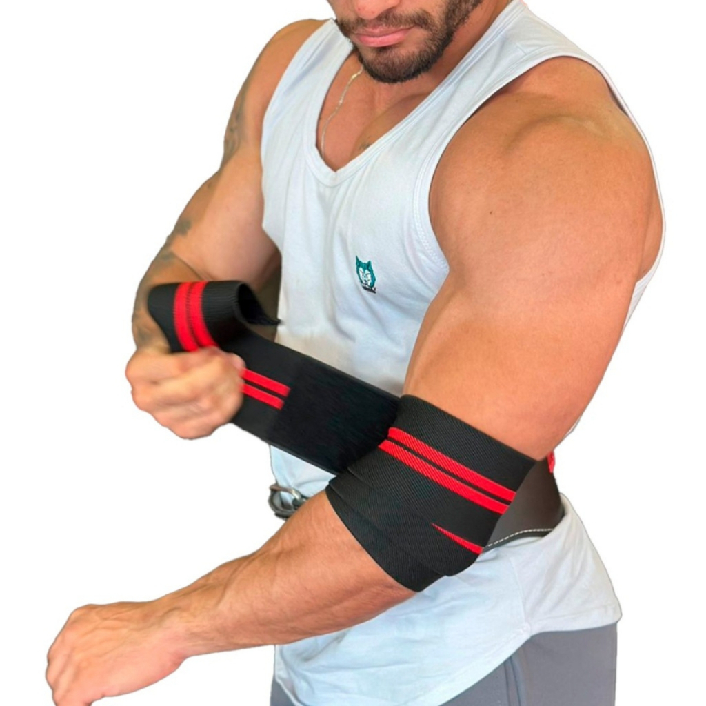Faixa Elástica de Compressão Academia Musculação Crossfit Levantamento de Peso