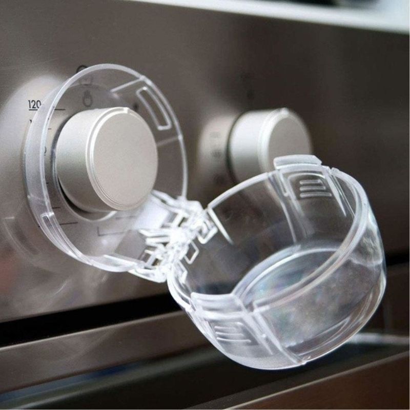 Protetor Botão de Fogão Tampa CookTop Cozinha Trava de Segurança Proteção Criança