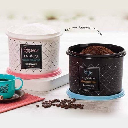 Tupperware Tupper Caixa Linha Bistrô - Canela café açúcar