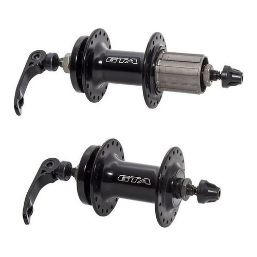 Par Cubo K7 GTA 36 Furos Alumínio Dianteiro e Traseiro Cassete Para Freio a Disco Bike P/ 8v 9v 10v 11v 12v