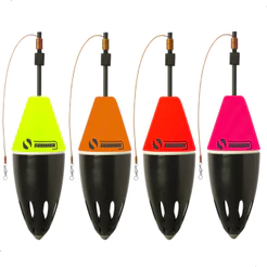 Boia Cevadeira 55g Copo Preto Cesto Torpedo Point Pro Tamba Pacu Profissional Pesqueiro Alta Visibilidade Várias Cores