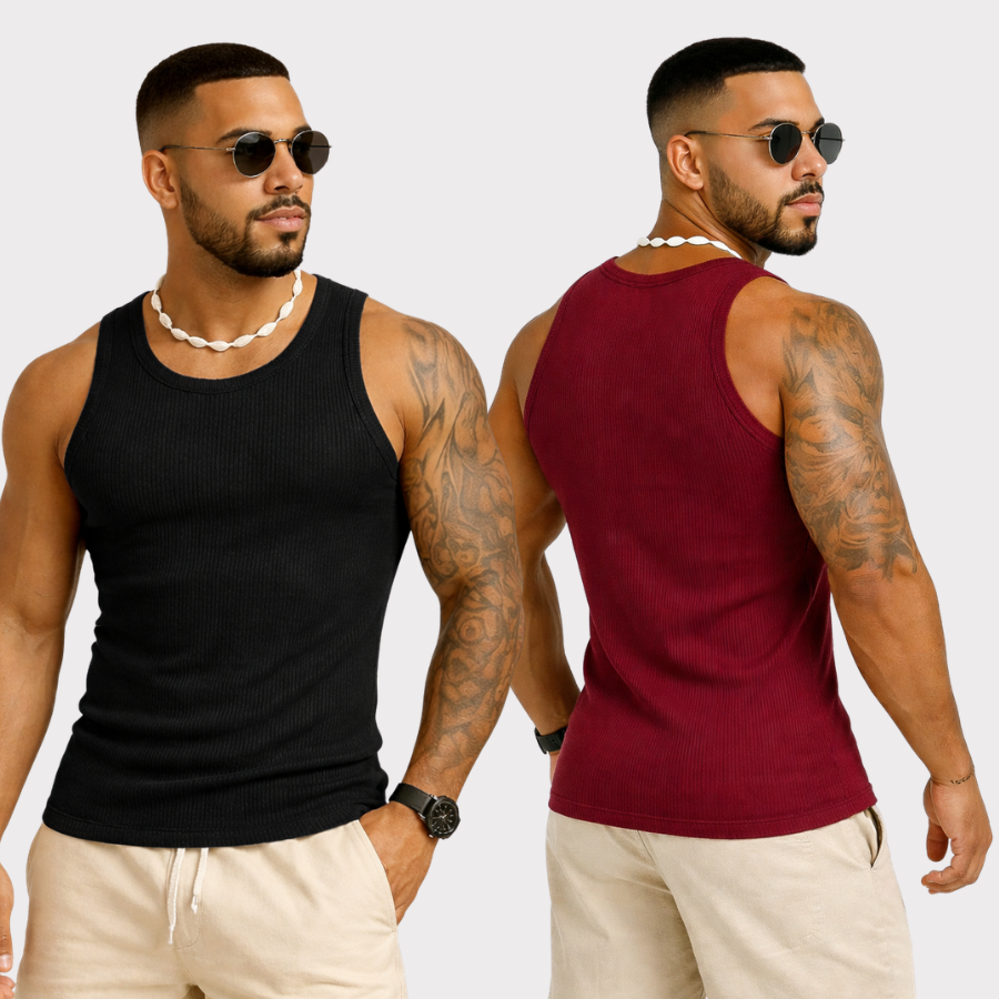 Kit 2 Camiseta Masculina Regata Canelada Estilo Americana Camisa Regata Academia em Oferta na Shopee