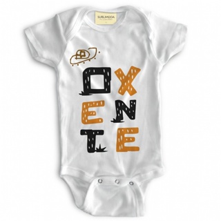 Body Bebê Personalizado - "Oxente" - Poliéster + Elastano 🎩✨ em Oferta na Shopee