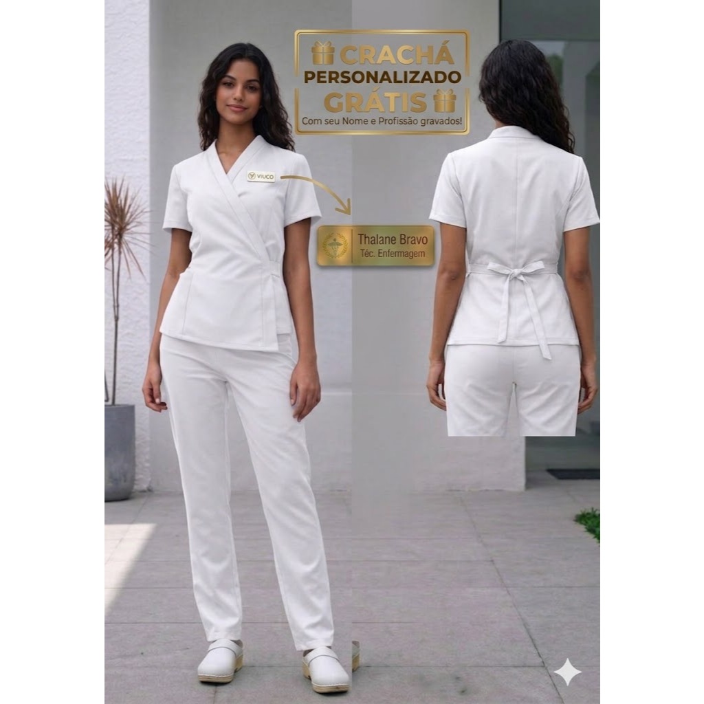 Pijama Scrub Acinturado de luxo