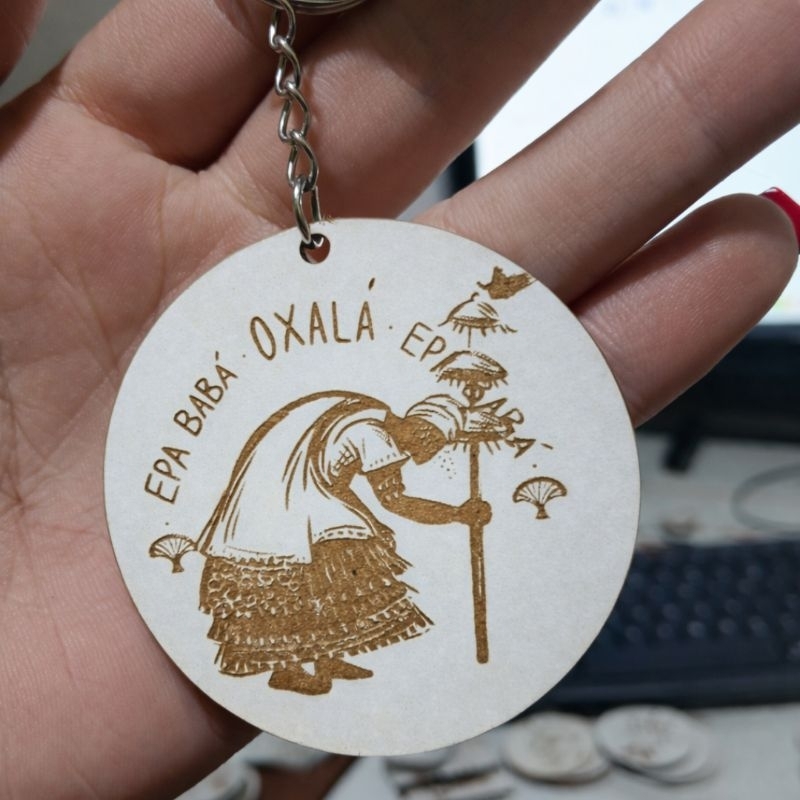 50 Chaveiros Orixá Oxalá lembracinha Umbanda/Candomblé
