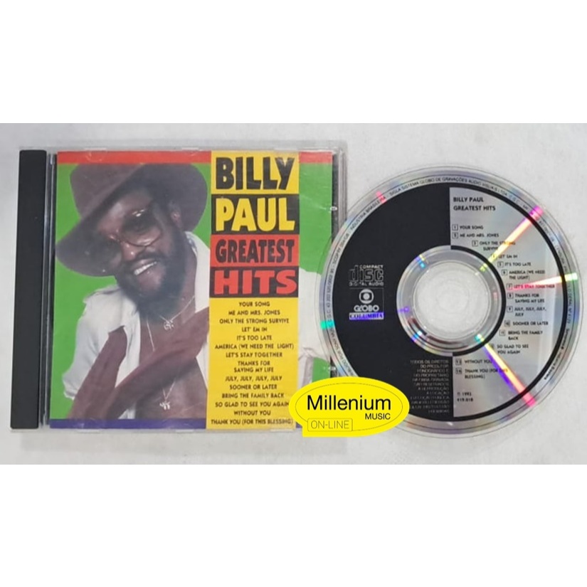 CD Billy Paul  Greatest Hits 1993 Original Gravadora Colecionador Ótimo Estado