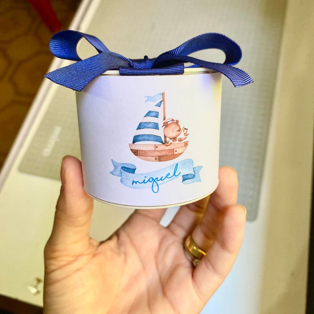 Kit Tubolata Personalizadas 5x6 - Ursinho Marinheiro - Lembrancinha de aniversario menino, mesversario