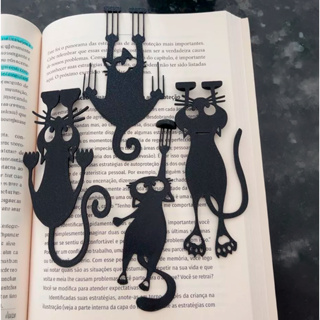 Kit 4 Marcadores de Página Gatos Criativos | Marca Página Fofo Para Livros Leitura Presente em Oferta na Shopee