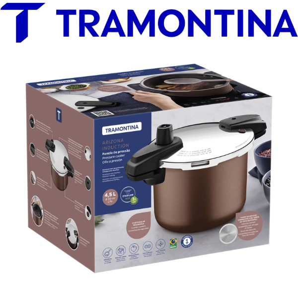 Panela de Pressão 4,5L | Alumínio Antiaderente e Indução