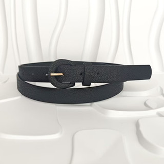 Cinto de fivela de letras meia lua nomal/plus size