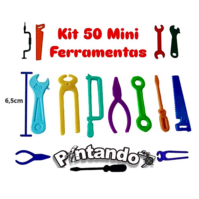 Kit 50 Ferramentas Mini para Lembrancinhas Brinquedo Infantil em Oferta na Shopee