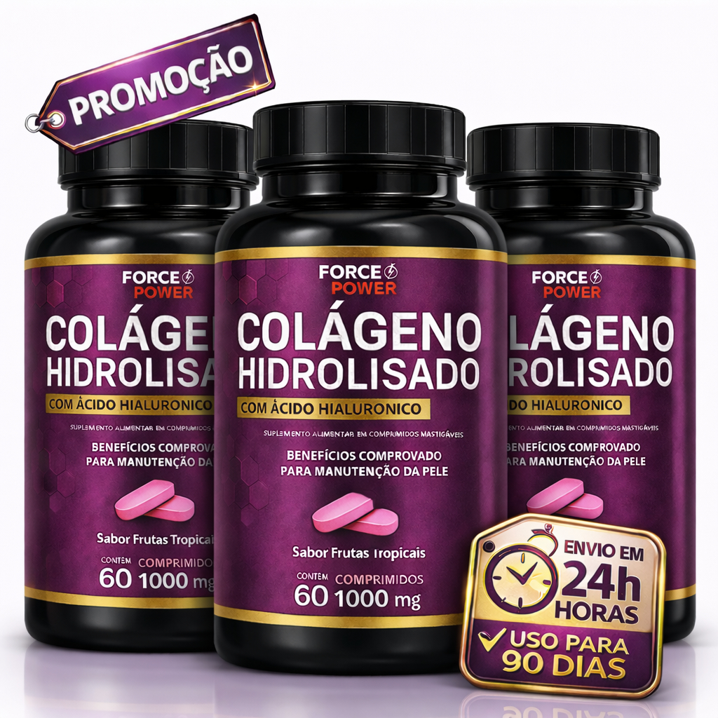 Colageno Hidrolisado com Acido Hialuronico Premium para Unhas Pele Cabelo - ENVIO 24 HORAS