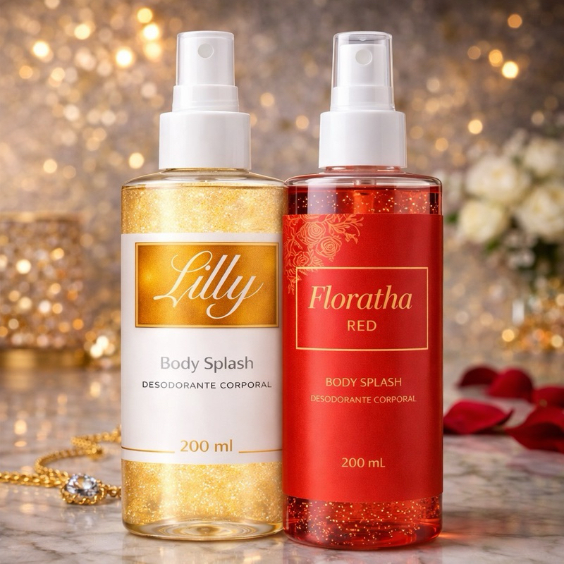 Kit 2 Body Splash Pós Banho Feminino Florata Red e Lily 200ml