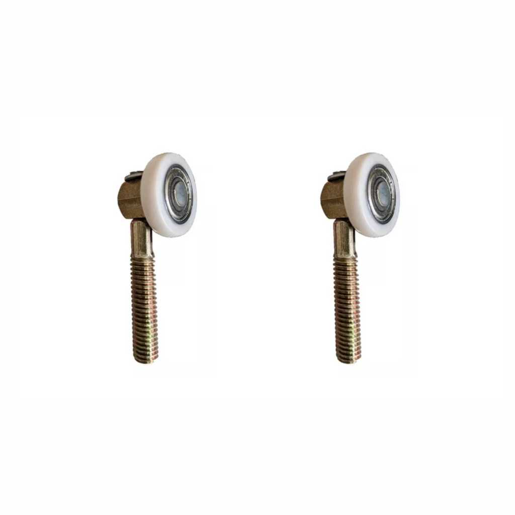 Kit 2 Roldana Rodízio Giratória Roda Simples com Rolamento para Porta e Janela – Roda Revestida 6x25
