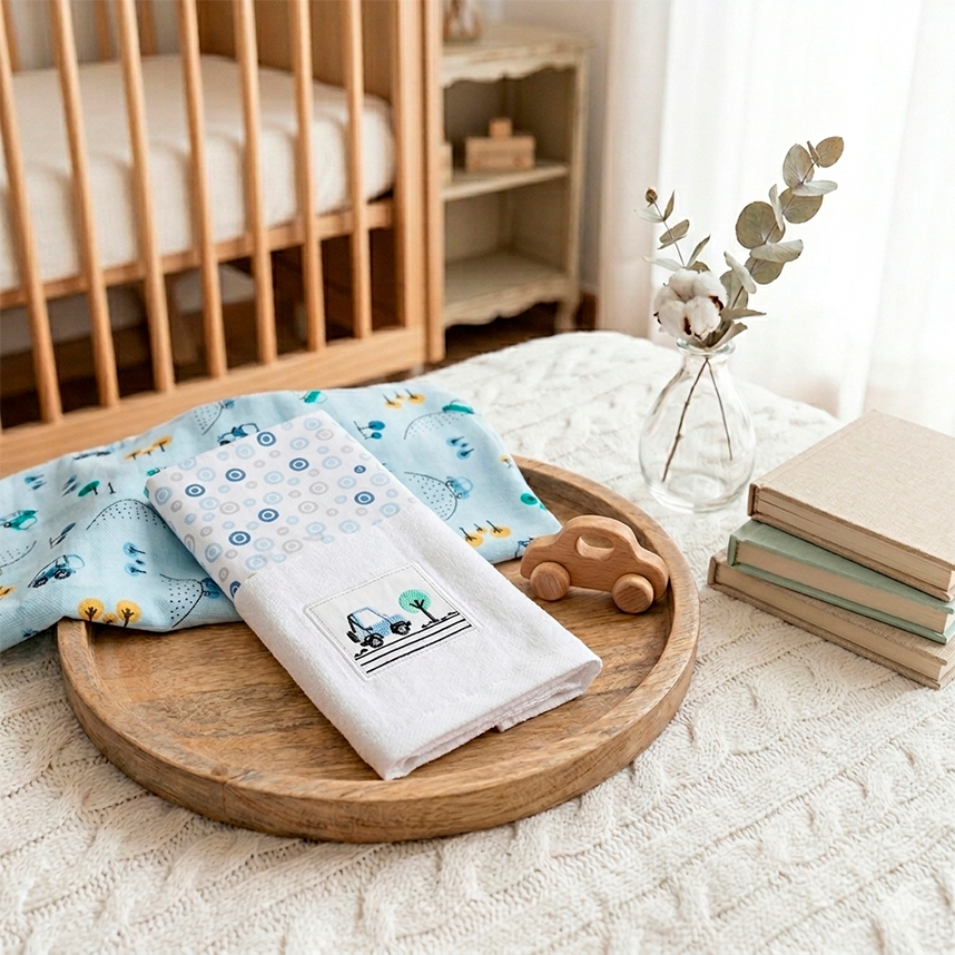 Kit Cueiro Papi Bordados Karinho Bibi - 02 Peças