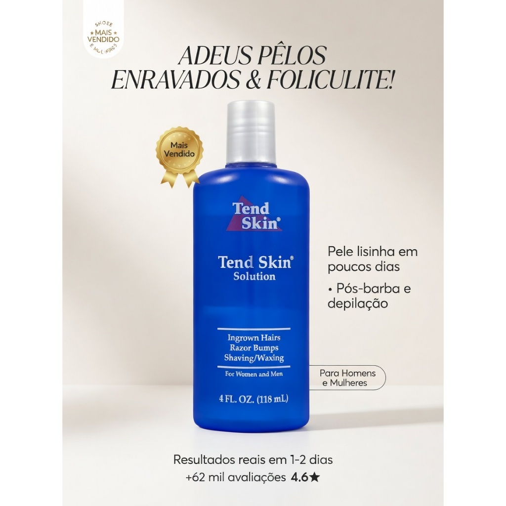 Tend Skin Solution Líquido 118ml - Loção Para Foliculite e Pelos Encravados