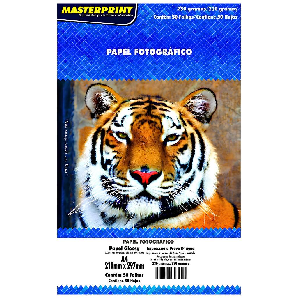 Papel Fotográfico 230G A4 Glossy Brilhante À Prova D'água Premium MASTERPRINT em Oferta na Shopee