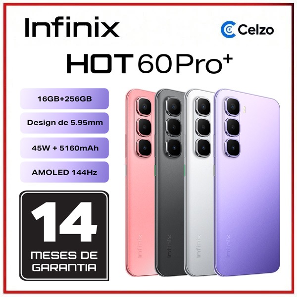 Smartphone Infinix Hot 60 Pro+ 8GB RAM 256GB NFC Bateria 5160mAh Android em Oferta na Shopee