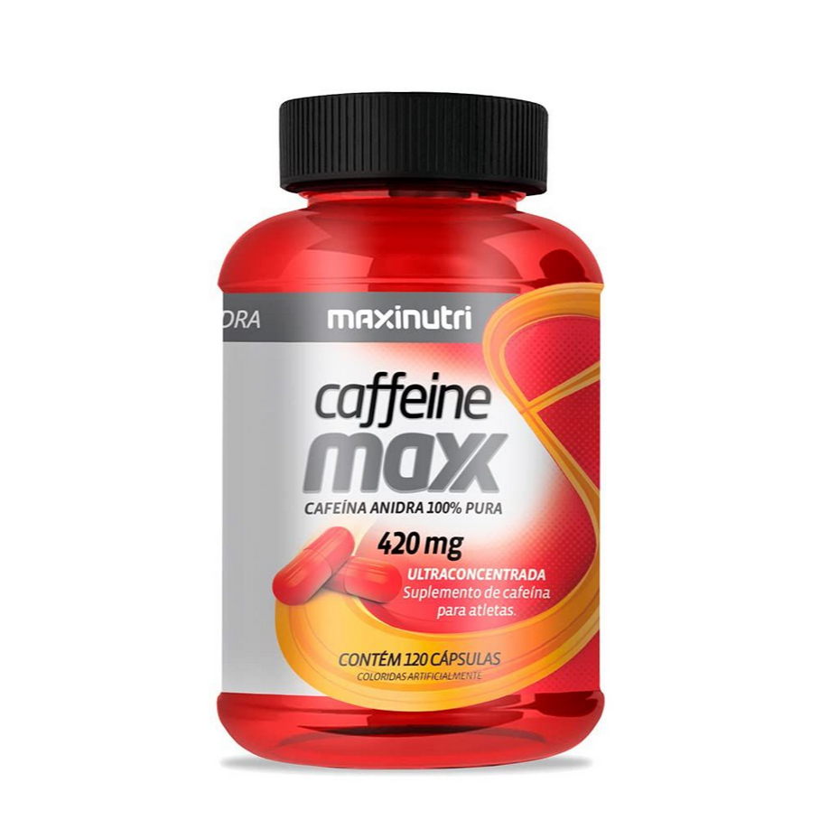 Caffeine Maxx Cafeína 420mg Com 120 Cápsulas Sabor Neutro Maxinutri