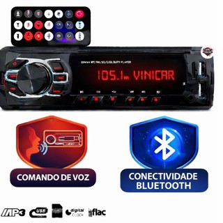 Aparelho de som carro Radio Automotivo Bluetooth Pendrive Sd Rádio