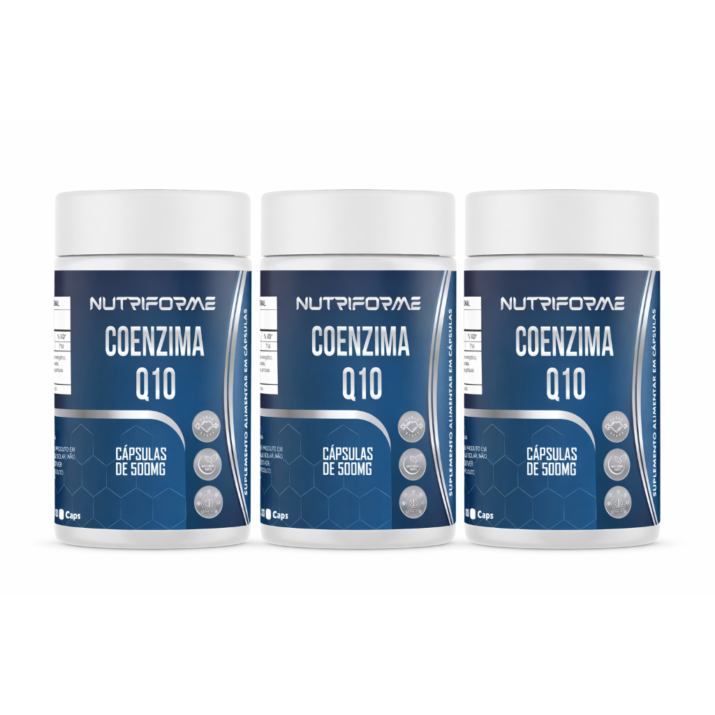 Coenzima Q10 500mg 120 cápsulas – Nutriforme Energia, Vitalidade e Saúde do Coração