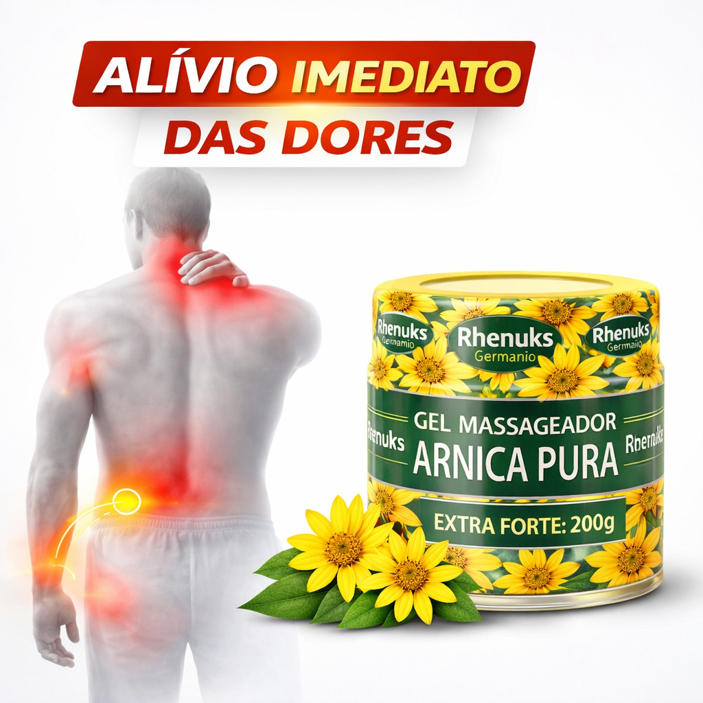 Gel Massageador Arnica Pura Extra Forte 200g Massageador Corporal para Músculos Dor Muscular