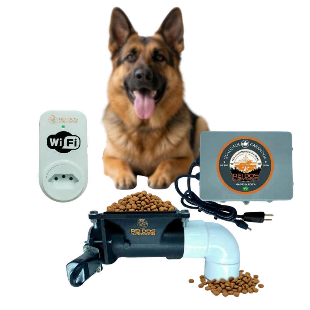Dispensador Automático de Ração para Cachorro Cavalo Galinha Peixe com WiFi Plug