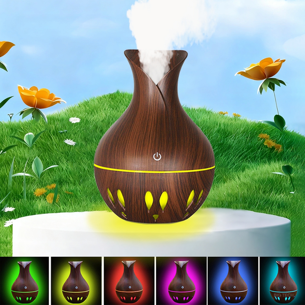 Umidificador Difusor Ambiente Humificador De Ar Purificador Elétrico Com Desligamento Automático Sem