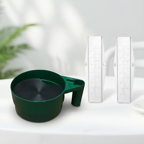 Kit Agro Testes: Caneca Fundo Preto Teste Mastite + 2 Pluviômetros Medidor Chuva 130mm