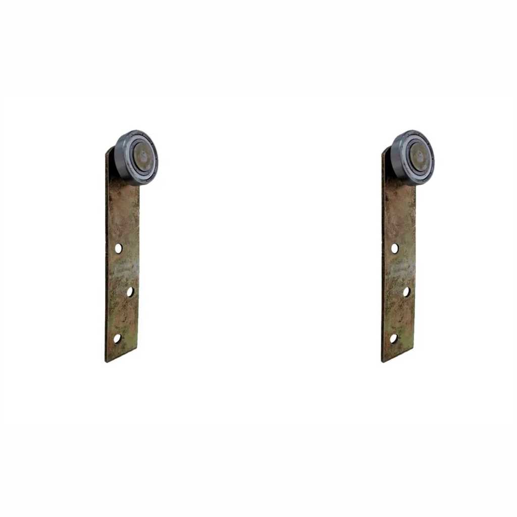 Kit 2 Roldana Rodízio de Chapa 105mm Zincado com Rolamento 61901 para Porta e Janela  Correr Madeira