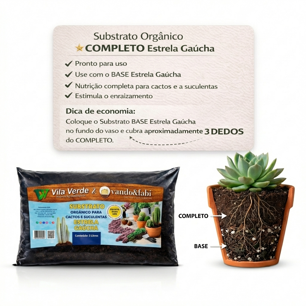 Substrato Orgânico Para Cactos E Suculentas Estrela Gaúcha 5 litros