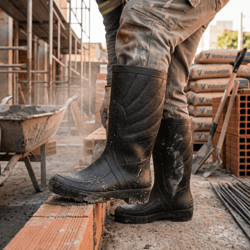 Bota de Galocha Masculina para Trabalho Industrial | Proteção Antiderrapante e Impermeável