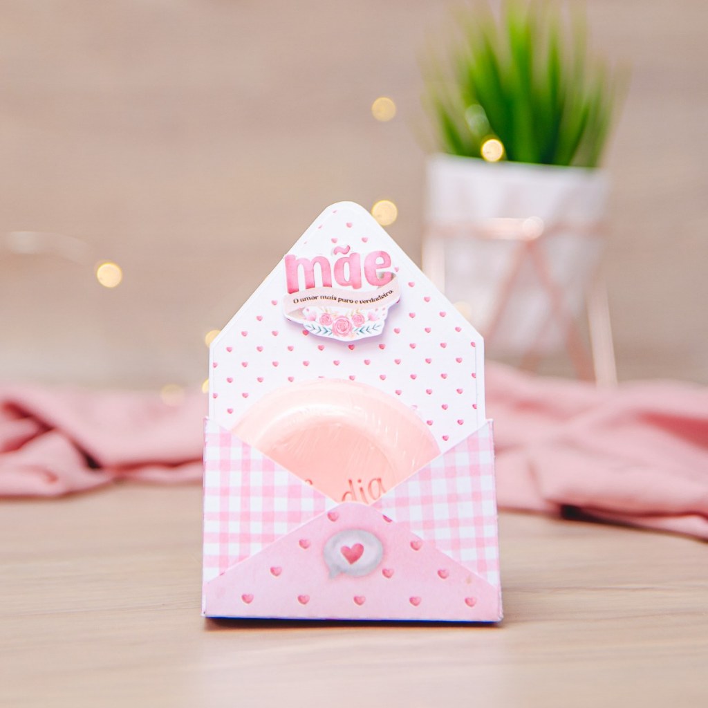 Mini Caixa Envelope Dia das Mães para Sabonete(NÃO ACOMPANHA SABONETE)