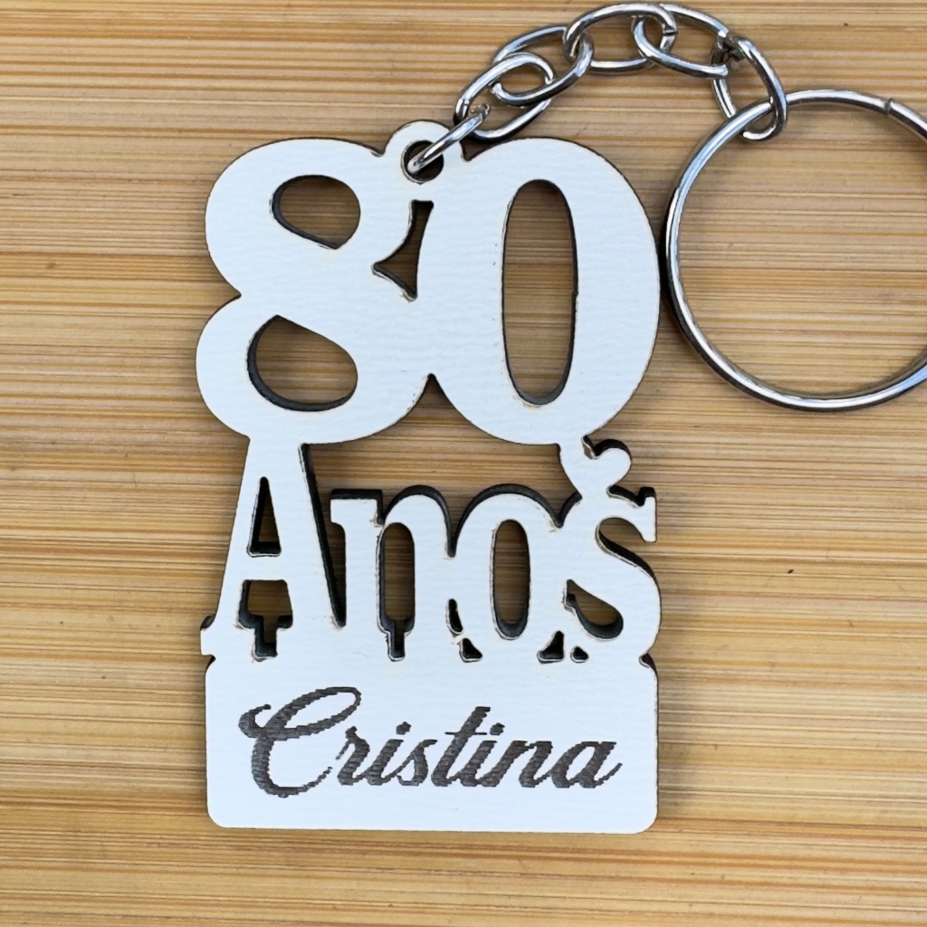 Kit Chaveiros Idade Personalizado Nome MDF Aniversário Lembrança Festa Personalizado MDF