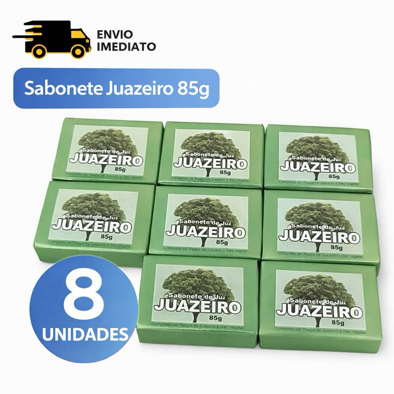 kit com 8 Sabonete de Juazeiro – Limpeza Natural e Eficaz