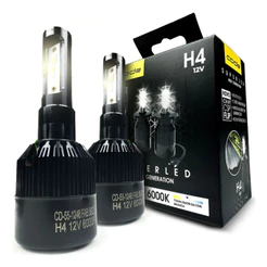 Par Lâmpada Super Led H4 6000k Chip Csp 12v Code