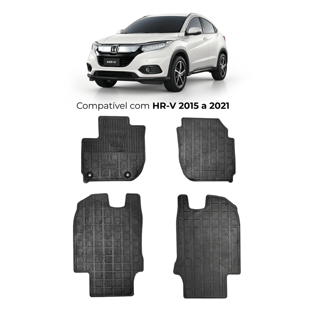 Jogo Completo Tapetes Borracha Honda Hrv