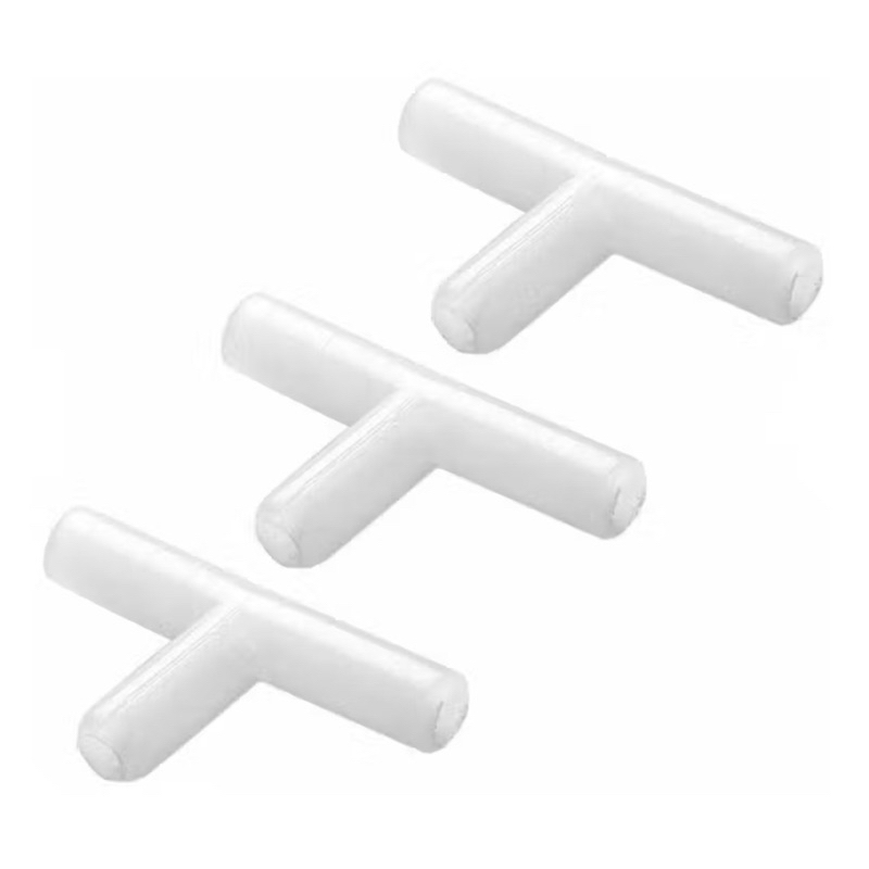 KIT com  6 Divisor de ar T entrada 2 saídas encaixa mangueira 4mm p/ compressor bomba de ar aerador aquário