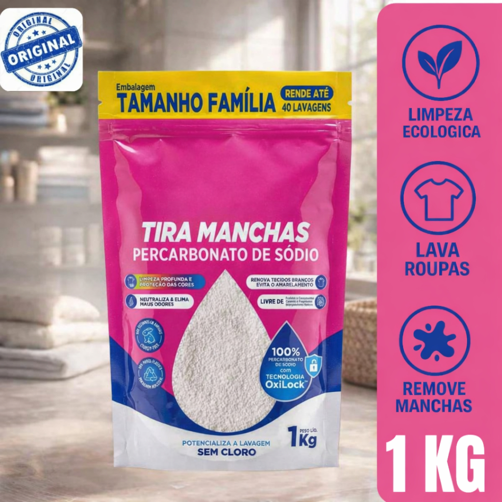 Percarbonato De Sódio calisul Tira Manchas Branqueador Alvejante Roupas Brancas e Coloridas