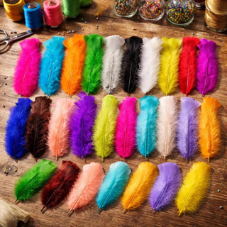 Penas Coloridas 400 Unidades - Escolha Até 25 Cores em Oferta na Shopee