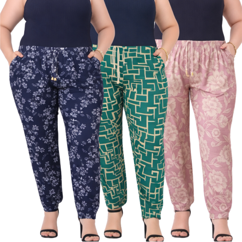 Calça Feminina Com Bolso Leve Soltinhas Confortáveis Malha Fria Estampadas em Oferta na Shopee