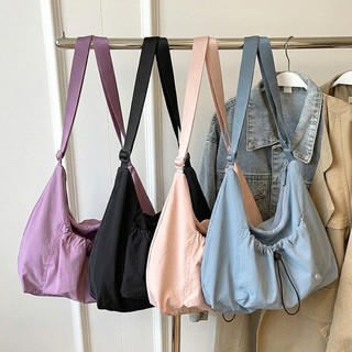 Bolsa Feminina Hobo Grande Nylon Leve Elegante Versátil Ombro Transversal Grande Capacida…