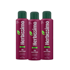 Kit Desodorante Antitranspirante Aerossol Herbíssimo Volcano 150ml (3 unidades)