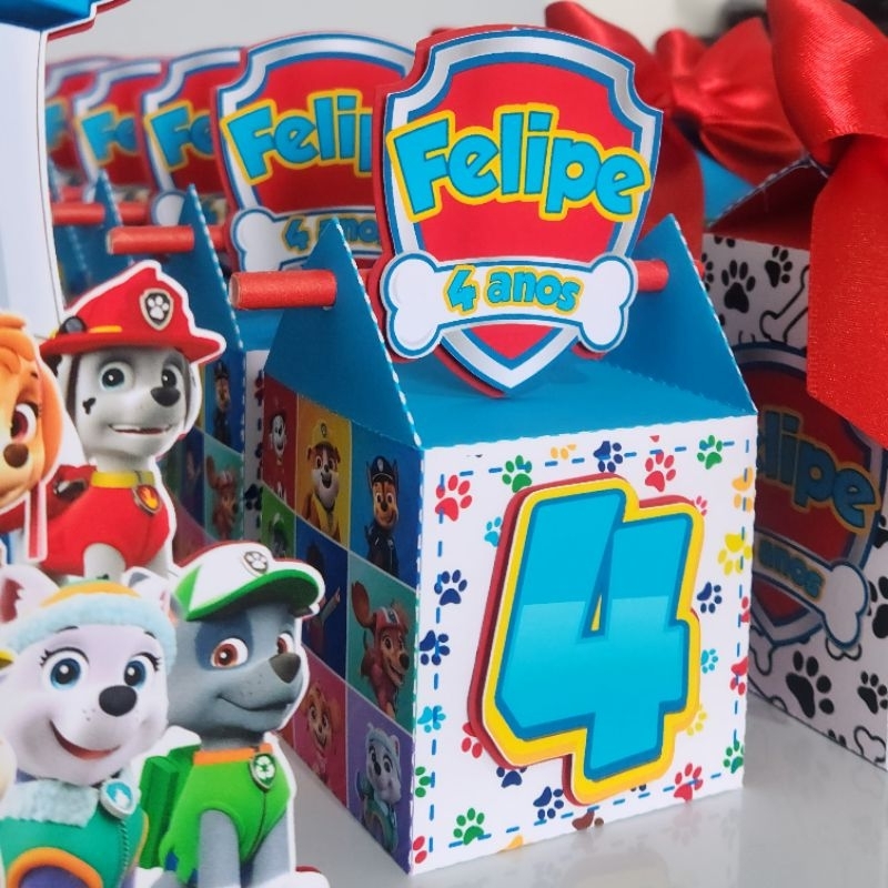 KIT FESTA PATRULHA CANINA  C/ APLIQUE 3D LEMBRANCINHA  PERSONALIZADA PARA FESTA INFANTIL ANIVERSÁRIO DE MENINO