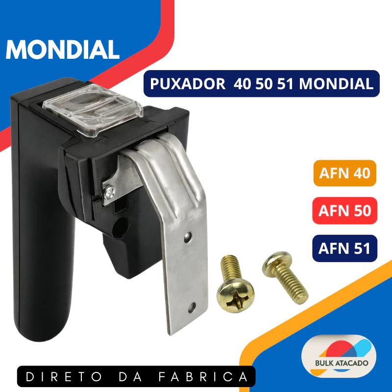 Puxador Mondial Air Fryer AFN40 AFN50 AFN51 Preto Reposição Resistente Encaixe Firme Instalação Rápida Original