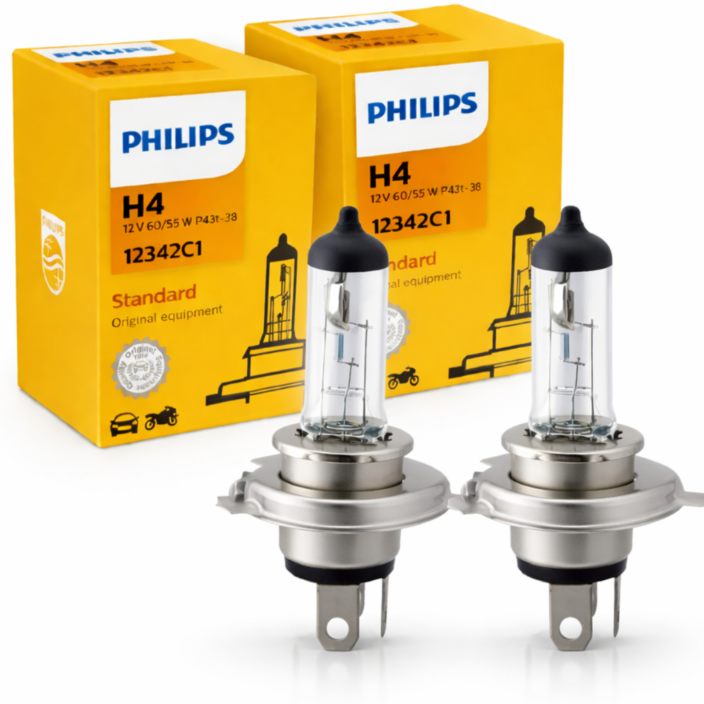 Par Lâmpada Philips Halógena Standard 55/60w 12v H4