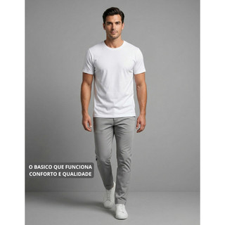 Camiseta Masculina Premium Básica Lisa Regular Alta Qualidade
