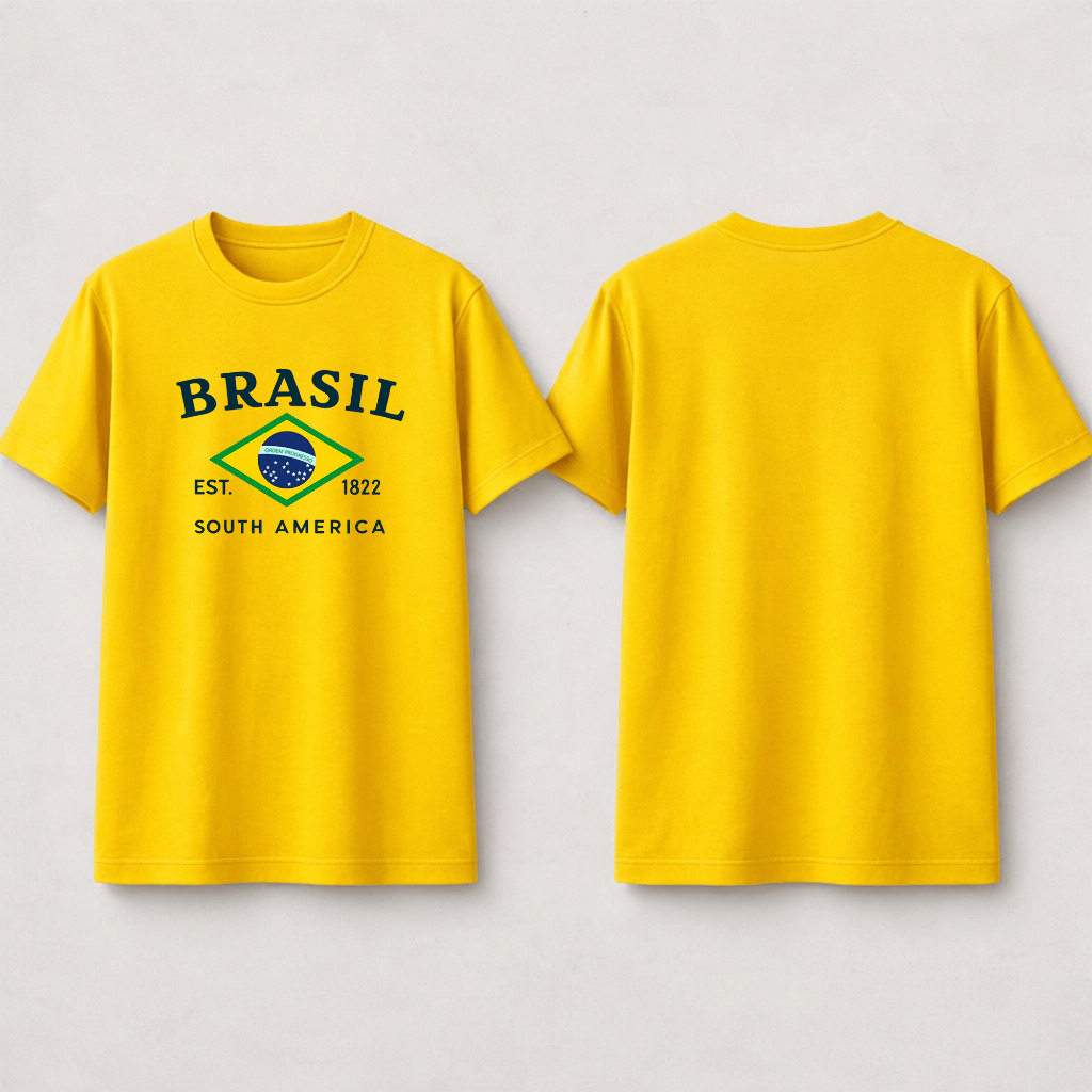 Camisa Camiseta Estampa Brasil Copa Mundo Seleção Brasileira Hexa Torcida 413