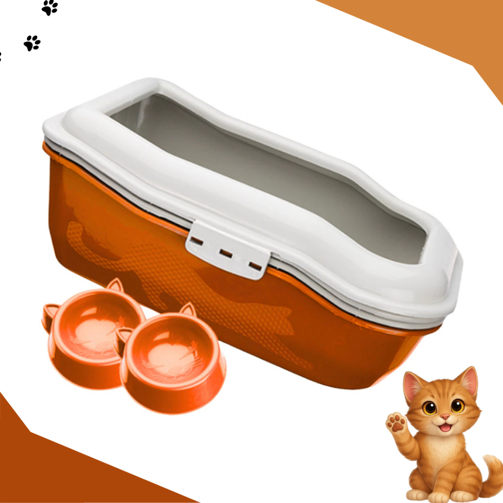 Caixa de Areia Bandeja banheiro furba para gato banheiro grande