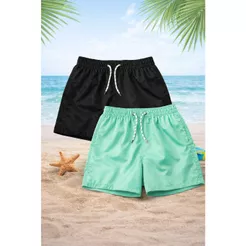 Kit Shorts Tactel Menino Juvenil Infantil Bermuda Masculina Esporte Futebol Academia Praia